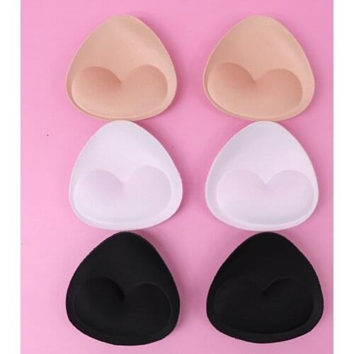 6pcs/3pair Sponge Bra Pads for Swimsuit Breast Enhancer Push Up Fill Brassiere Breast Pads Removeable Bra Padding Inserts Cups