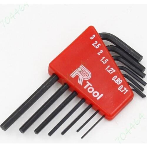 7pcs/set 0.71mm - 3mm Mini Hex Screwdriver Hexagon Allen Wrench Tool 7 Sizes