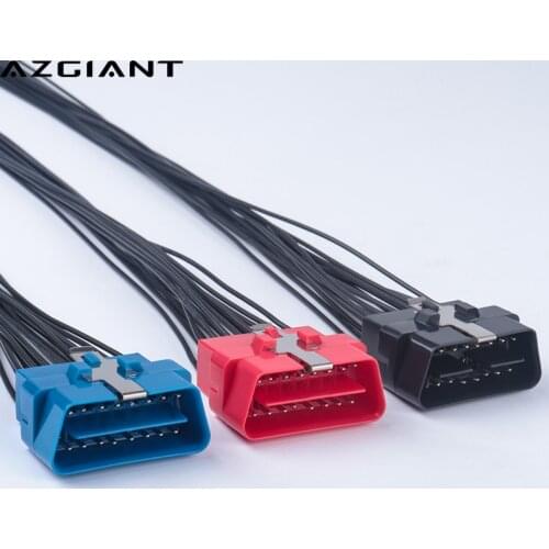 Automotive 16pin Assembled OBD male connector OBD2 solderless crimping male connector with 16 terminals 12V 24V