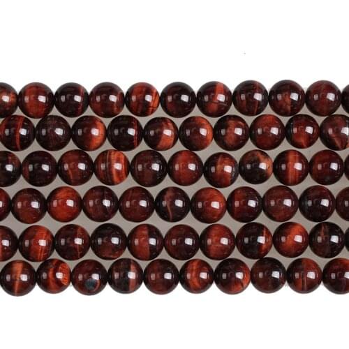 AAA Natural Stone Red Tiger Eye Stone Beads Round Loose Beads 4 6 8 10 12mm Beads For Diy Jewelry Making