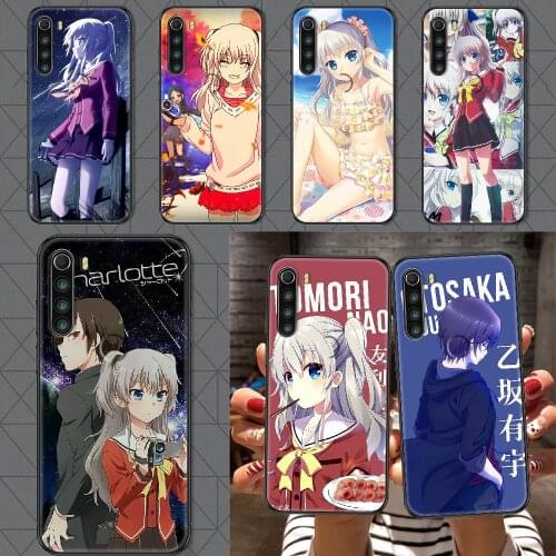 Charlotte Anime Nao Tomori Phone case For Xiaomi Redmi Note 7 7A 8 8T 9 9A 9S 10 K30 Pro Ultra black silicone prime pretty