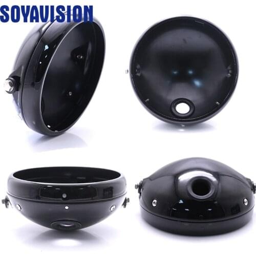 Black & Chrome 7inch led headlight buckets for Yamaha Honda Suzuki motorcycle headlight housing 7 inch bracket