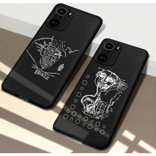 Abstract white lines black Silicone Phone Case For Xiaomi Redmi Note 7 8 8a 8T 9 9S 4X 7A 9A k20 10T Lite Vintage van gogh shell