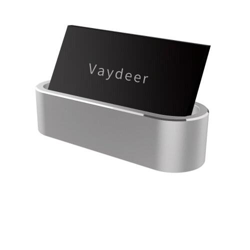 Aluminum Card Holder Metal Display Stand for Id,Debit,Business,Name,Gift Card Desktop Organizer Container Box