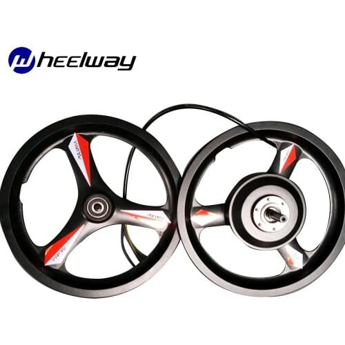 14 Inch Magnesium Alloy One Wheel Front And Rear Hub Motor Bicycle Electric Bike 36V/48V 240W 3 Spokes High Speed