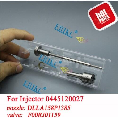 ERIKC 0445120027 Common Rail Injector Overhaul Repair Kits Nozzle DLLA158P1385 Valve F00RJ01159 For Bosch Chevrolet Silverado
