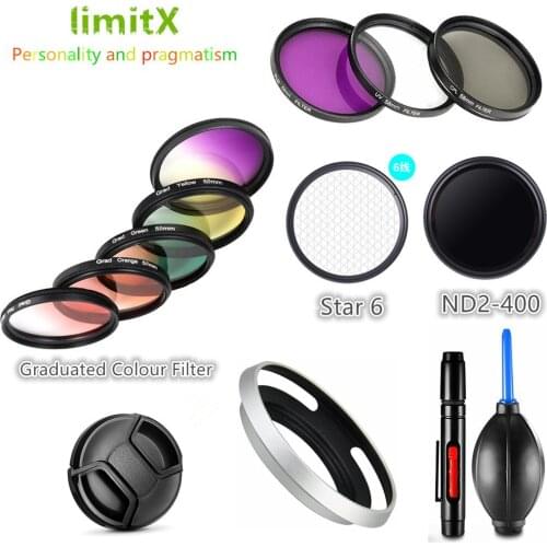 Filter UV CPL ND FLD Graduated Colour Star & Lens Hood for Olympus OMD EM10 OM-D E-M10 E-M5 Mark IV III II 4 3 with 14-42mm Lens