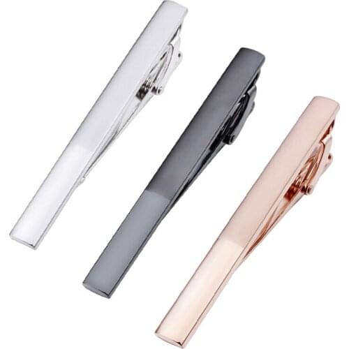 Mens Jewelry Rose Gold Tie Clip Metal Tie Pin Bar Necktie Clamp Man Tie