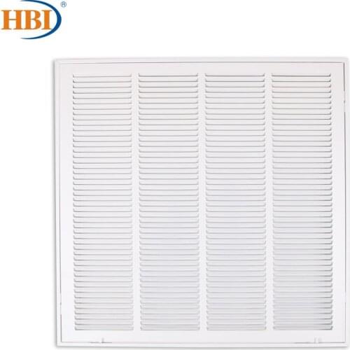 HBI W24" x H24" Steel Air Vent Filter Return Air Grille Vent Cover White Powder Coating with Frame Ceiling and Sidewall Cover