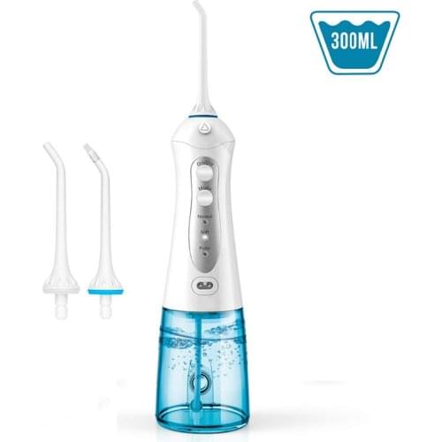 Oral Irrigator USB Rechargeable Water Flosser Portable Dental Water Jet 200ML Water Tank Waterproof Teeth Cleaner