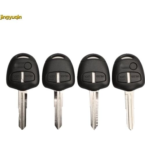 Jingyuqin 2/3 BTN Remote Car Key Shell for Mitsubishi Lancer Outlander Grandis EX Evolution Key Case Right/Left MIT11/MIT8 Blade