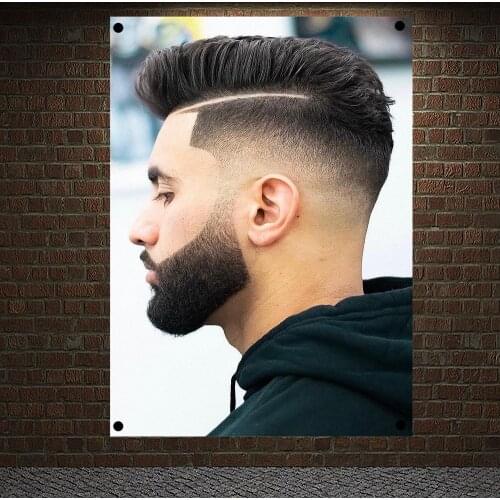 Classic Mens Hairstyle Show Barber Shop Poster Signboard Tapestry Banner Flag Wall Art Home Decor Canvas Painting Wall Hanging