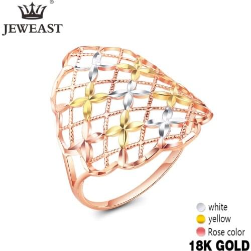 JYM 18K Gold Pure Gold Ring Real 18K Gold Solid Gold Rings Beautiful Upscale Trendy Classic Party Fine Jewelry Hot Sell New 2020