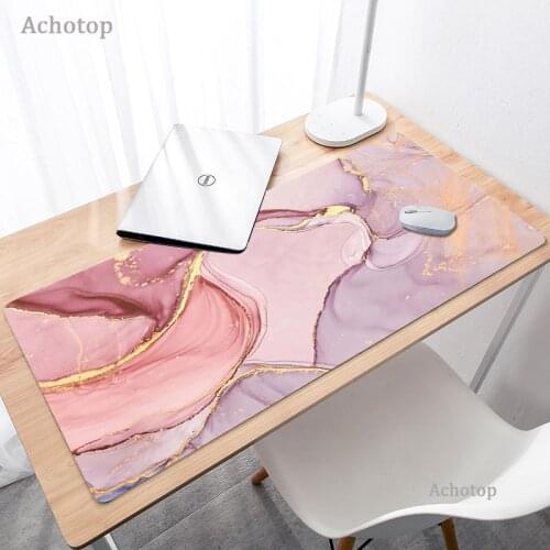 Large Ink Marble Grain Mouse Pad Office Computer Desk Mat Modern Table Game Keyboard Laptop Cushion Accessories Mouse Pad Gamer