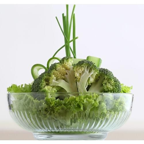 Lava Single Large Size Salad Bowl Glass Dish Tableware Kitchen Dishes Salad Fruit Transparent Kitchen Supplies Pasta