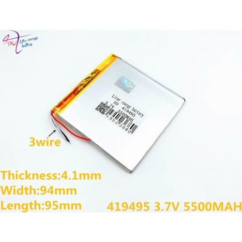 3 line 419495 419595 3.7V 5500MAH (polymer lithium ion battery) Li-ion battery for tablet pc 7 inch 8 inch 9inch