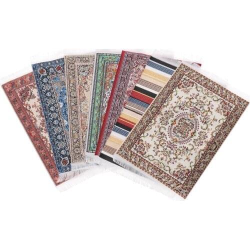 1/12 Scale Dollhouse Miniature Turkish Style Area Rug/Carpet/Mat Floor Coverings for Dolls House Any Rooms Furniture Decoration