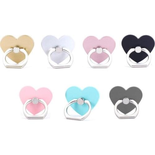 Reusable Heart Shape Finger Ring Smartphone Stand Holder Mobile Phone Holder Stand For iPhone iPad Xiaomi Huawei All Phone