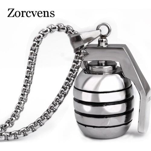 ZORCVENS 60cm Length 316L stainless steel Punk pendant necklace jewerly for men