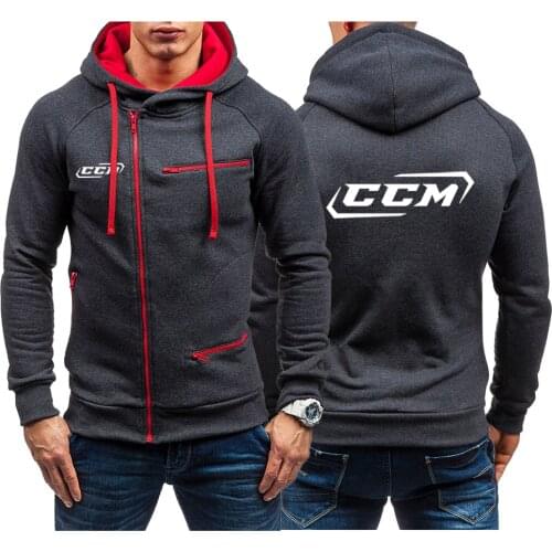 2021 CCM LOGO Spring Autumn Mens Cardigan zipper Hoodies Fashion Sweatshirt Casual Male Sportswear Men Clothing Long sle