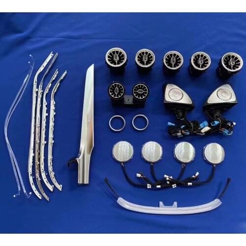 64 colors set car ambient light turbine air vent rotating tweeter neon light for Mercedes benz c/glc class x253 w205 2014-21