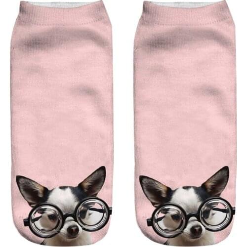 New HOT 3D Printing Women Socks Brand Sock Fashion Unisex Warm Christmas Socks Dog Meias Female Funny Ankle Femme Sock Sale 2020