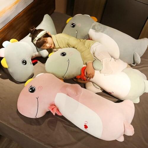New Style 60-120cm Funny Lovers Dinosaur Plush Toys Creative Animal Pillow Dolls Stuffed Soft For Kids Boys Birthday Gifts