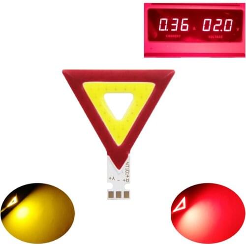 New Triangle shape 2V double color LED COB Strip for work light bicycle diy lighting red yellow led cob chip light source