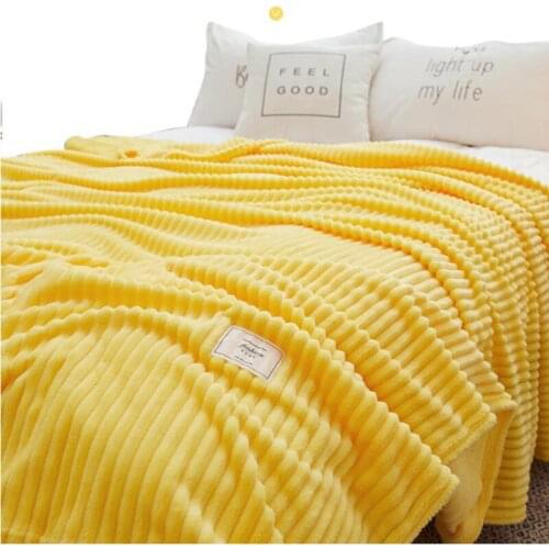 180*200CM Autumn And Winter Coral Fleece Blanket Solid Color Childrens Office Lunch Break Blanket Cover Blanket