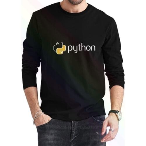 Python The IT Crowd Logo Classic Black T-Shirt 2021 Newest Summer Mens Long Sleeve Popular Tees Shirt Tops Novel Unisex