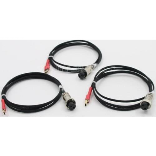 Hand Made 1.2M Hi-End DC Power Supply Cable GX16 2Pin To Mini USB/ Micro USB/Type-C LPS PSU Adapter Cables