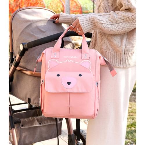 Diaper Bag Backpack Travel Protable Bag with Insulated Milk Bottle Pocket Foldable Bassinet Diaper Baby Backbag Waterproof
