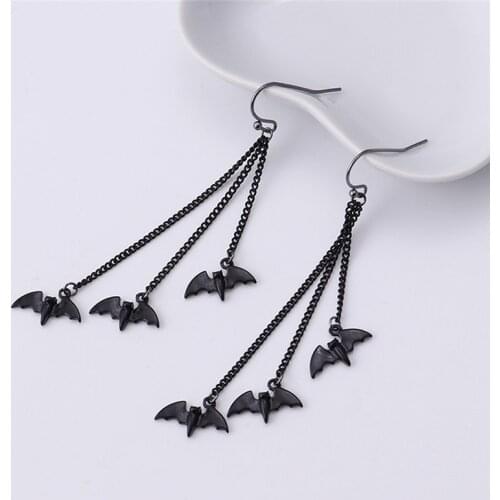 Earrings For Women Party Fashion Ear Drop Bats Punk Jewelry For Party Exaggerated Funny Halloween Cosplay