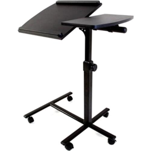 Douxlife Foldable Computer Table 64*40CM Height Adjustable Portable Laptop Desk Rotate Bed Table Can be Lifted Standing Desk