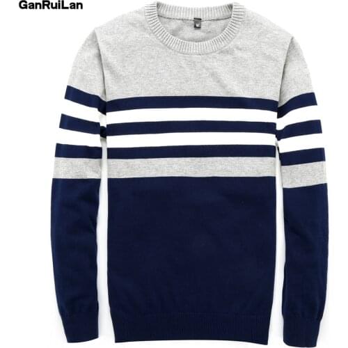 Sweater Men New Arrival Casual Pullover Men Autumn Round Neck Patchwork Quality Knitted Brand Male Sweaters B0275