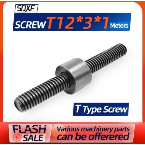 T type screw rod, T12, pitch 3mm, any length is needed, please explain to us
