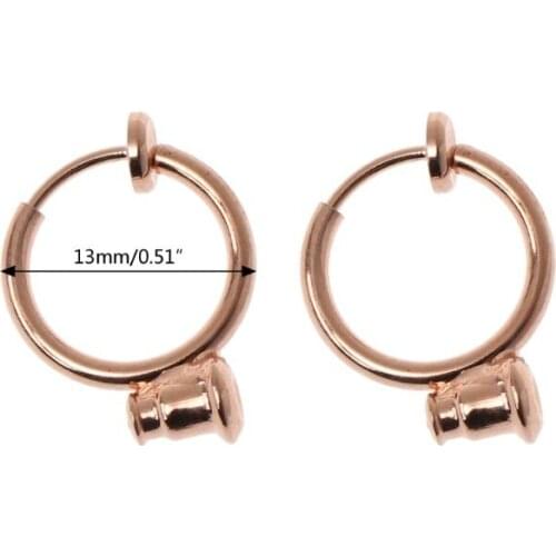 1 Pair Clip On Hoop Earring Converters No-pierced Turn Any Stud Into A Clip-On