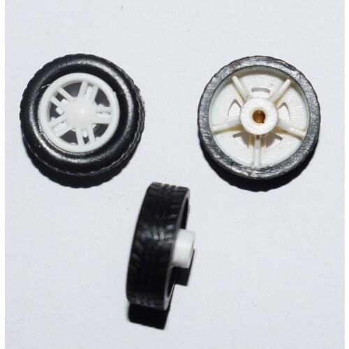 10/100pcs 1.5*13mm rubber wheel plastic Wheel yuanmbm toy wheel Toy Accessories Technology Model Parts/rc/baby toys 131.5AH