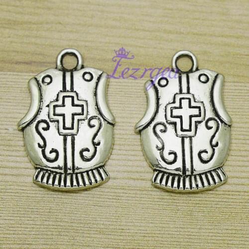 20pcs/lot--23x15mm, Antique Silver plated armor charms ,DIY supplies, Jewelry accessories