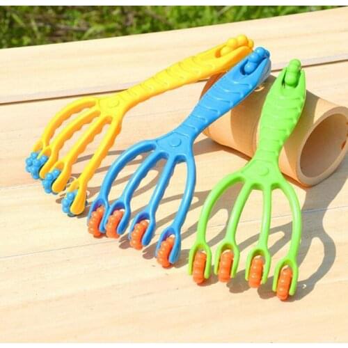 4 Finger Massager Rolling Plastic Body Massager Relieve Fatigue To Buttock Hip Head Leg