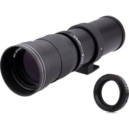 420-800mm F/8.3-16 Manual Super Telephoto Zoom Lens + T2 Adapter for Canon 1200D 760D 750D 700D 650D 600D 70D 60D 5DII 7D DSLR