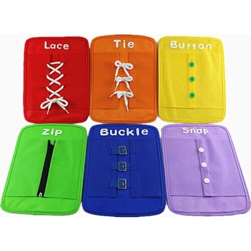 6PCS Dressing Frame Teaching Learning tools Educational Preschool Training aids Learn to dress