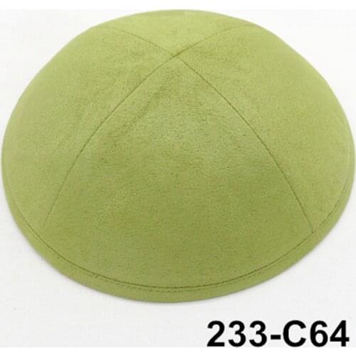 Suede19cm KippaYarmulkeKipaKippahKulliesBeaniesJewishHatSkullKippot