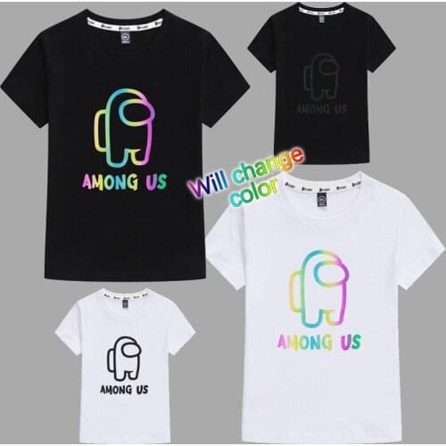 Jogging children short sleeve T-shirt light emitting cotton shirt boys and girls summer clothing childrens casual sportswear