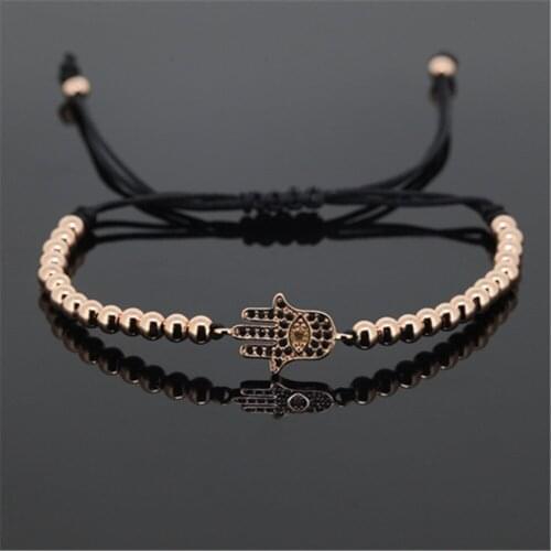 1pcs Brand Anil Arjandas Mens Bracelet Micro Pave Hand Connector Briading Macrame Bracelet 4mm 24k Women Bracelet