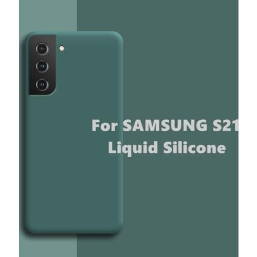 For Samsung Galaxy S21 Case For Samsung Galaxy S21 A12 A02S S20 FE Cover Original Liquid Silicone Phone Bumper For Samsung S21