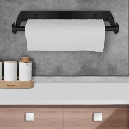 Stainless Steel Paper Towel Holder Punch-Free Towel Rack Wall Mounted Roll Paper Stand for Bathroom Kitchenkitchen bathroom