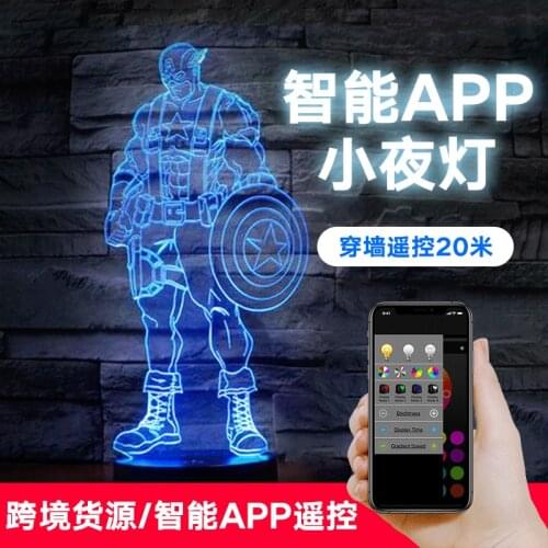 Disney Smart New Strange 3d Night Light Led Creative Gift Mobile Phone APP Remote Control Usb Light Childrens Bedroom Decoration