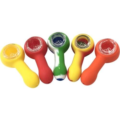Smoke Pipes Portable Creative Smoking Pipe Herb Tobacco Pipes Gifts Grinder Smoke Accessories Small Tobacco Stems Random Color