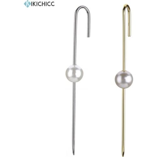 Kikichicc 925 Sterling Silver Pearl Long Line Thread Pin Earring 2020 Nightmare Before Night Crystal Zircon CZ Jewelry Best Gift